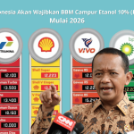 Indonesia Akan Wajibkan BBM Campur Etanol 10% (E10) Mulai 2026