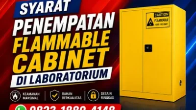 syarat penempatan flammable cabinet di laboratorium