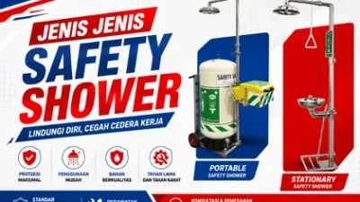 Safety Shower_Jenis Safety Shower_Portable Safety Shower_Emergency Safety Shower_Safety Shower Lab