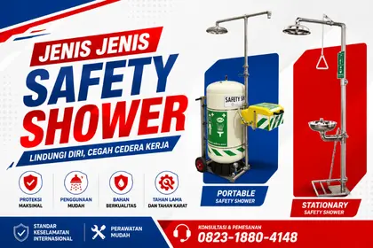 Safety Shower_Jenis Safety Shower_Portable Safety Shower_Emergency Safety Shower_Safety Shower Lab