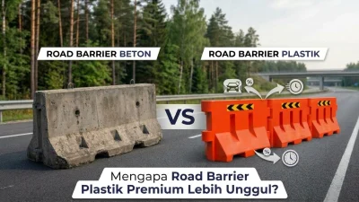 Road barrier plastik vs beton